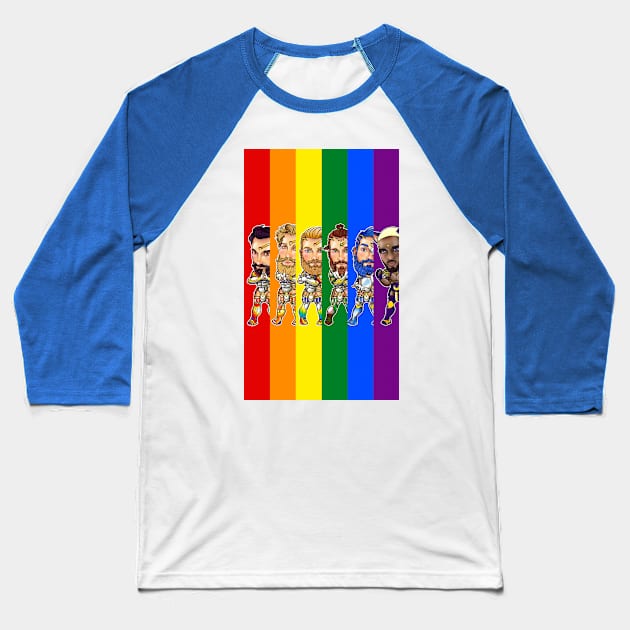 Chibi Flag Pride Baseball T-Shirt by liloarpen